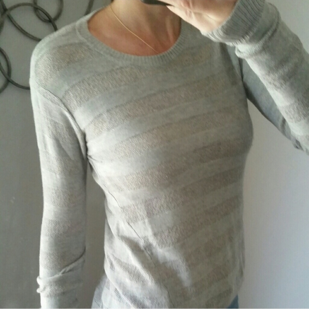 Wilt Silk and Cashmere Gray Sweater